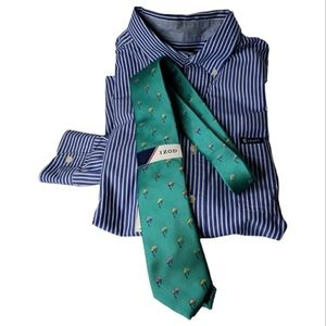 Izod Crazy Crab Creatures Novelty Preppy Teal NWT Men's Tie